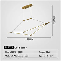 suspension led moderne dimmable pour un éclairage élégant