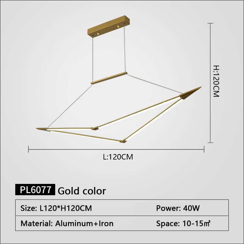 suspension led moderne dimmable pour un éclairage élégant