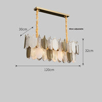 lustre design art déco moderne en acier inoxydable à led