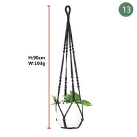 paniers suspendus en macramé pour plantes et décoration
