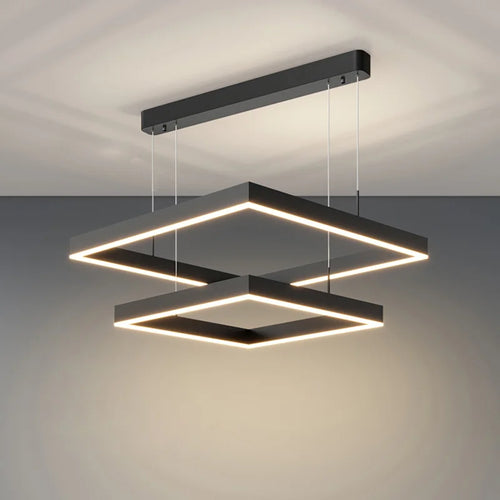 2024Modern Chandelier Square bedroom Chandelier Lighting  Hanging Lamp Home Lighting Samsarah Lighting - vue 2 sur 11