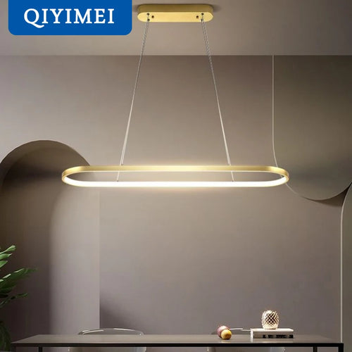 suspension led moderne rectangulaire avec télécommande lampara - vue 2 sur 12