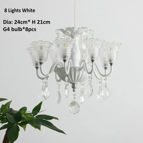 mini suspension créatives avec abat-jour en verre et cristal - vue 15 sur 21