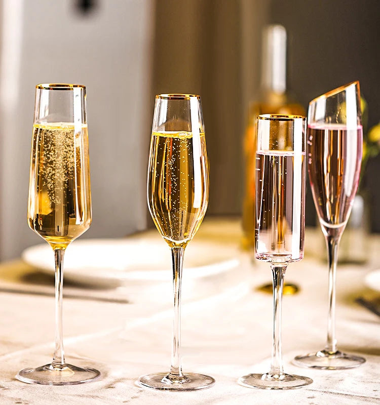 Flutes champagne design élégant verre soufflé sans plomb - vue 7 sur 7