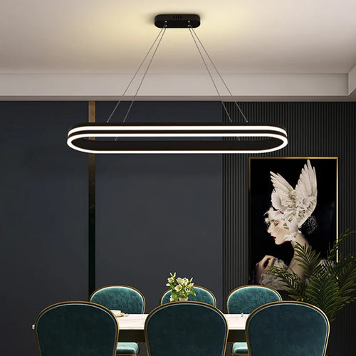suspension led pour éclairage intérieur moderne et élégant - vue 3 sur 8