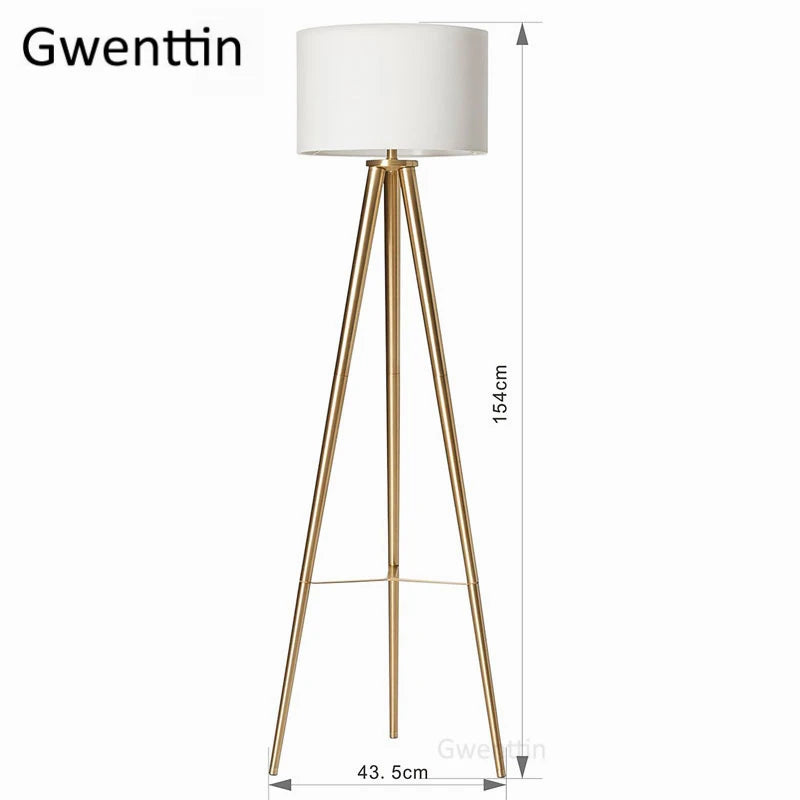 lampadaire créatif en fil de soie avec trépied nordique décoratif - vue 5 sur 13