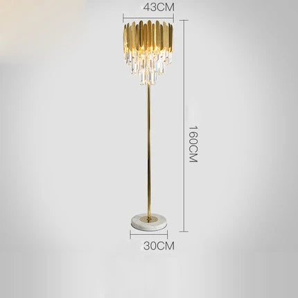lustre en cristal design art déco en acier inoxydable avec éclairage led - vue 18 sur 19