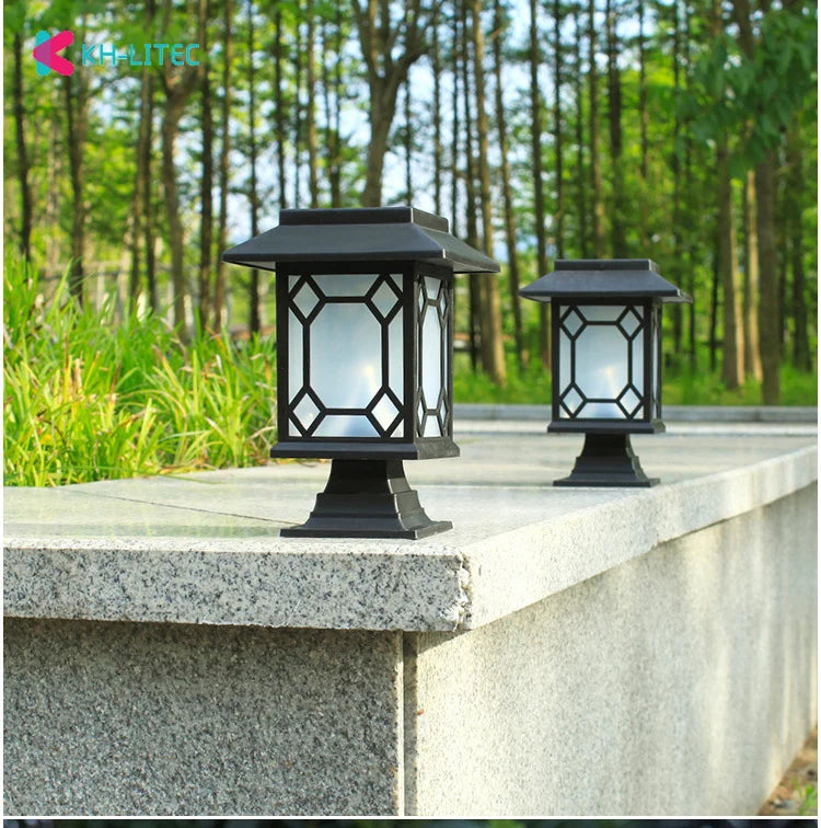 lanterne solaire rétro pour jardin et allée extérieure - vue 4 sur 8