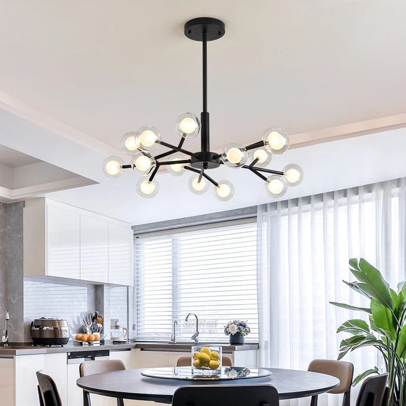lustre moléculaire nordique design pour intérieur élégant - vue 5 sur 12