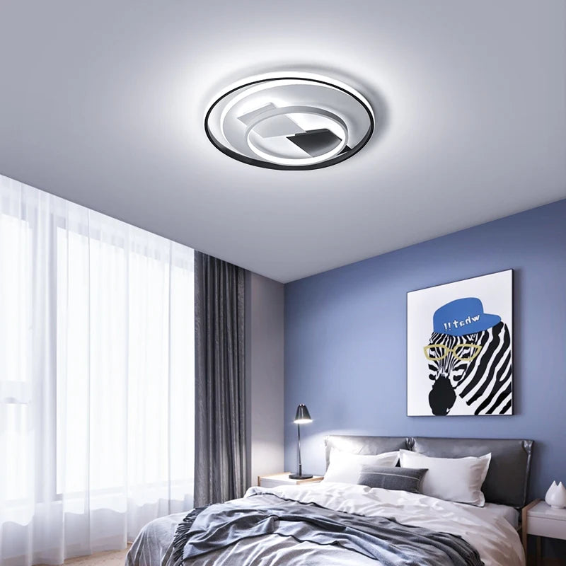 plafonnier led art déco géométrique luxe pour éclairage intérieur - vue 5 sur 11