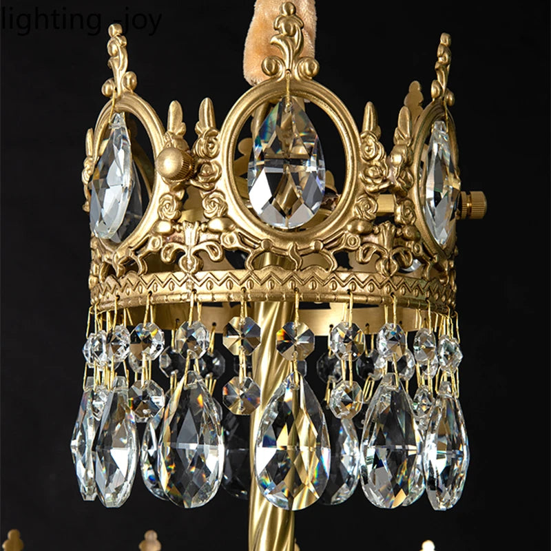 lustre couronne moderne en cristaux luminaire décoratif d'intérieur - vue 4 sur 15