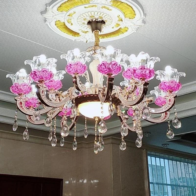 lustre de luxe en cristaux pour décoration élégante créative - vue 4 sur 21
