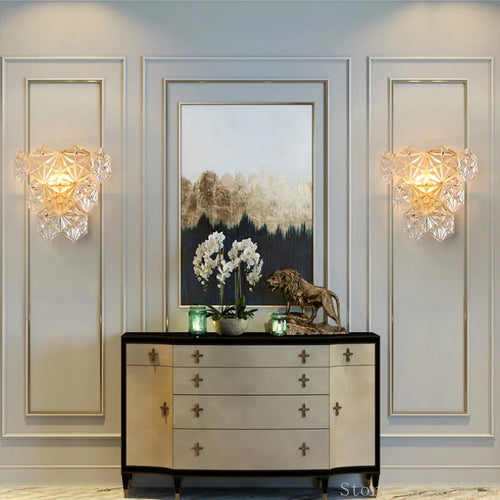 applique murale en cristal de luxe style post-moderne décoratif - vue 6 sur 7