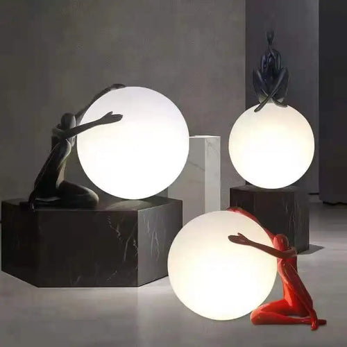 lampe à poser sculpture humanoïde design créatif pour décoration intérieure - vue 2 sur 8