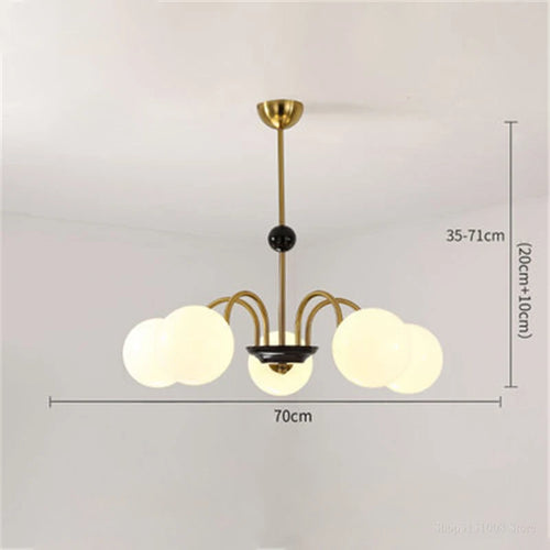 lustre moderne led décoration nordique éclairage intérieur - vue 10 sur 16