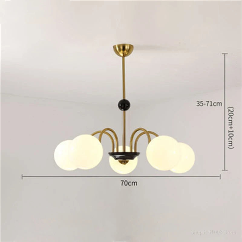 lustre moderne led décoration nordique éclairage intérieur - vue 9 sur 16