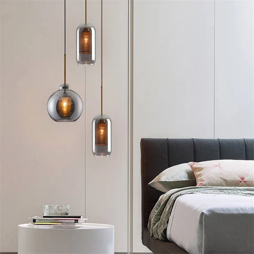 suspension moderne en verre pour décoration intérieure élégante - vue 4 sur 17