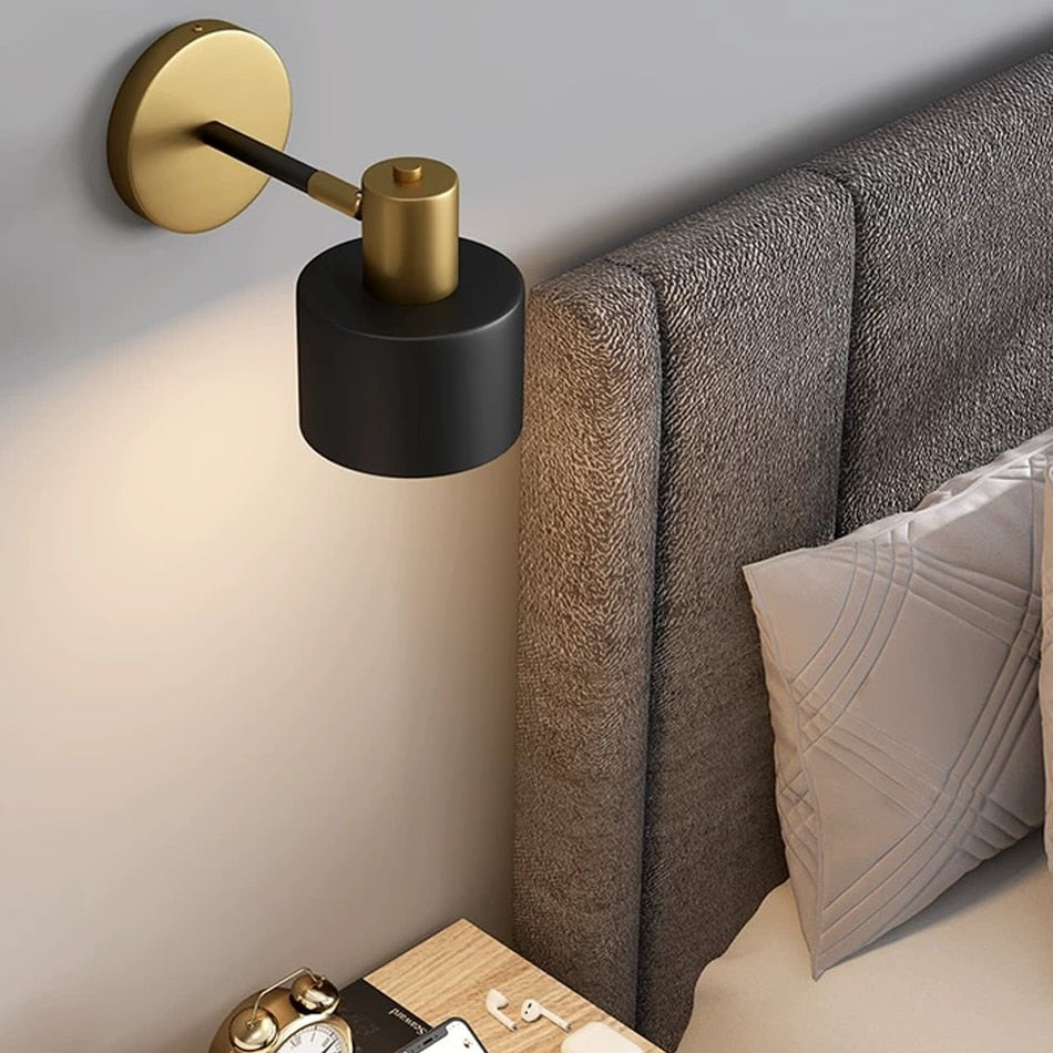 Applique murale LED noir et laiton doré Aveiro - vue 3 sur 7