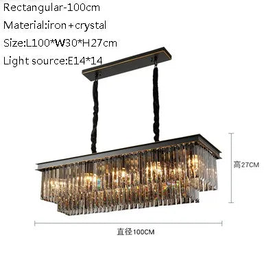 lustre moderne en cristal pour restaurant et bar élégant - vue 11 sur 15
