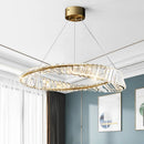 lustre en or de luxe avec éclairage en cristal winfordo
