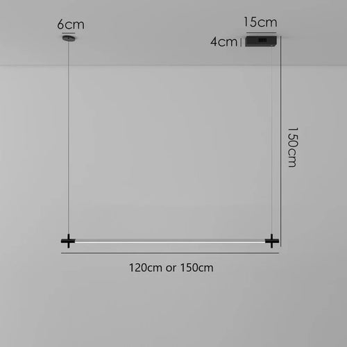 suspension led style minimaliste pour table à manger - vue 6 sur 7
