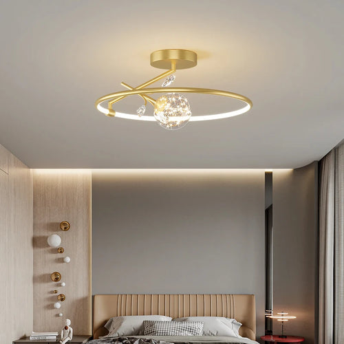 plafonnier en verre cristal design moderne pour intérieur élégant - vue 5 sur 8