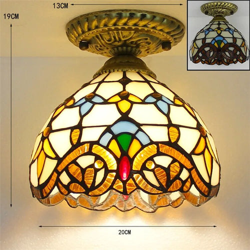 Plafonnier Led en verre créatif moderne avec ampoule 7W E27 - vue 17 sur 30
