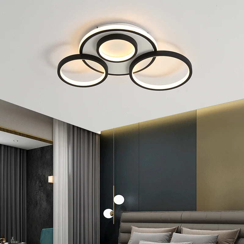 lustre led moderne en bois et aluminium pour éclairage intérieur - vue 2 sur 18