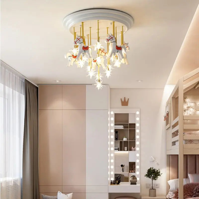 lustre led romantique pour décoration intérieure élégante et chaleureuse - vue 4 sur 10