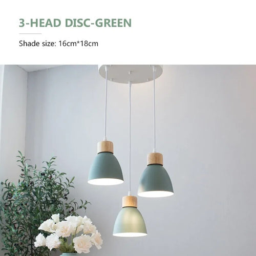 Lustre nordique bois 3 têtes décor - vue 19 sur 26