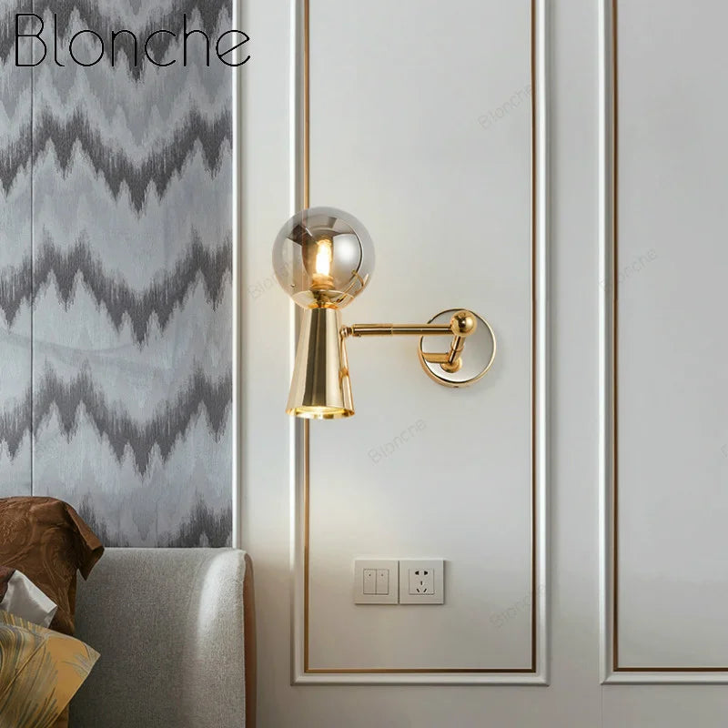 applique murale en verre à tête rotative pour décoration intérieure - vue 4 sur 12