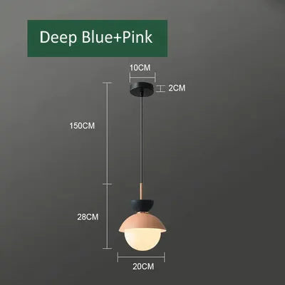 suspension créative avec abat-jour en verre et long câble - vue 12 sur 18