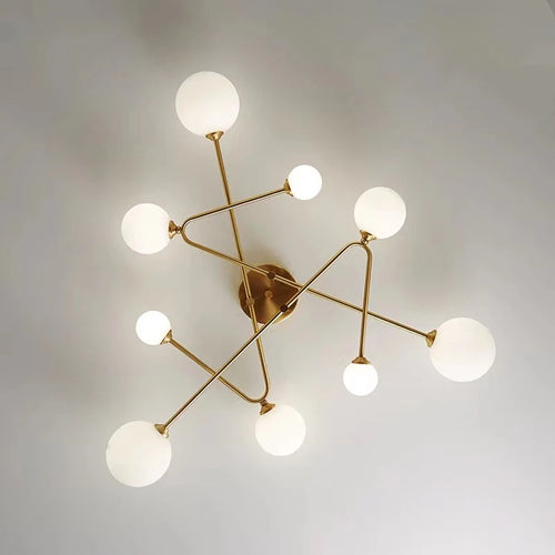 lustre moderne en verre pour un éclairage élégant et tendance - vue 6 sur 9