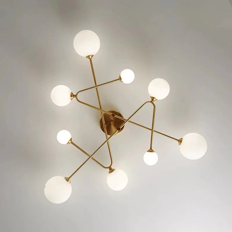 lustre moderne en verre pour un éclairage élégant et tendance - vue 5 sur 9