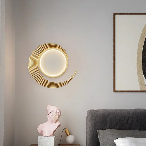 2022 New Year Decoration Wall Lamp Golden Luxury Creative Wall Sconces Nordic Background Wall Bedside Lamp Scandinavian Light - vue 8 sur 9