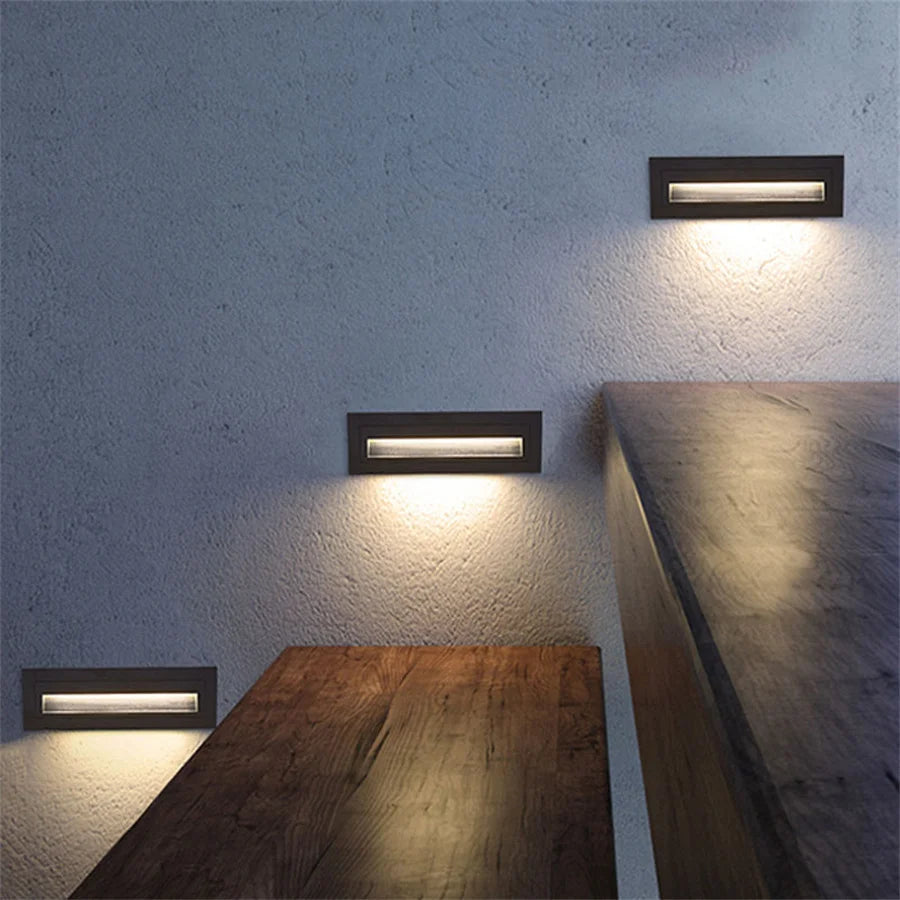 applique murale led étanche pour jardin et escaliers - vue 3 sur 14