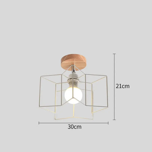 plafonnier led nordique moderne simple en fer triangle - vue 16 sur 18