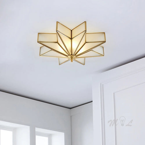 plafonnier nordique en cuivre design luxueux pour intérieur - vue 5 sur 7