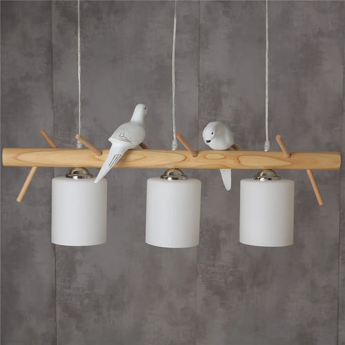 suspension créative nordique en bois pour ambiance moderne - vue 4 sur 9