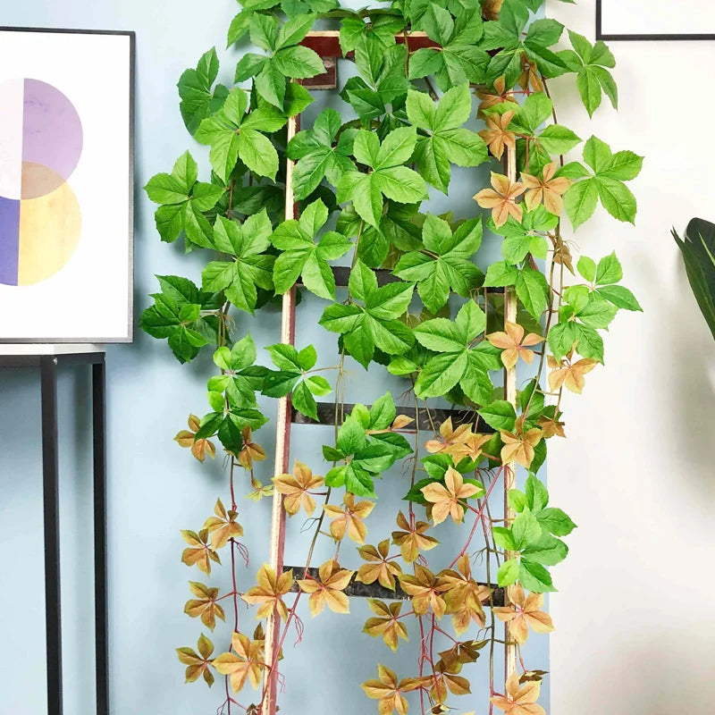plantes artificielles avec grandes feuilles pour décoration murale - vue 1 sur 6