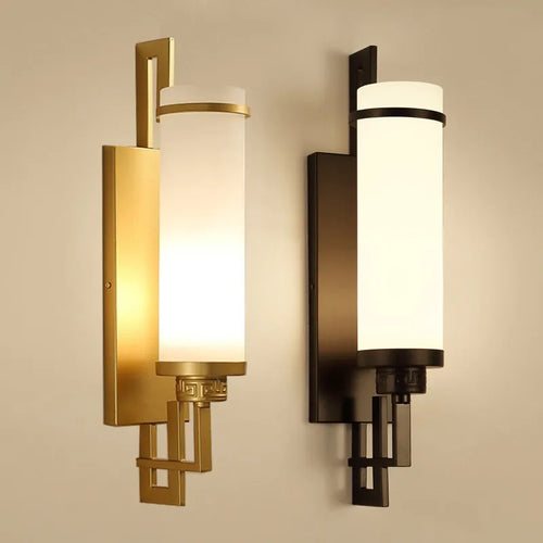 Applique murale lampe moderne minimaliste lampe de chevet chambre salon TV fond balcon couloir éclairage 	 Style chinois - vue 2 sur 6