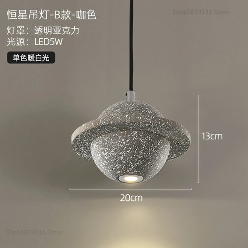 suspension modernes en ciment led pour restaurant barre lumineuse - vue 17 sur 23