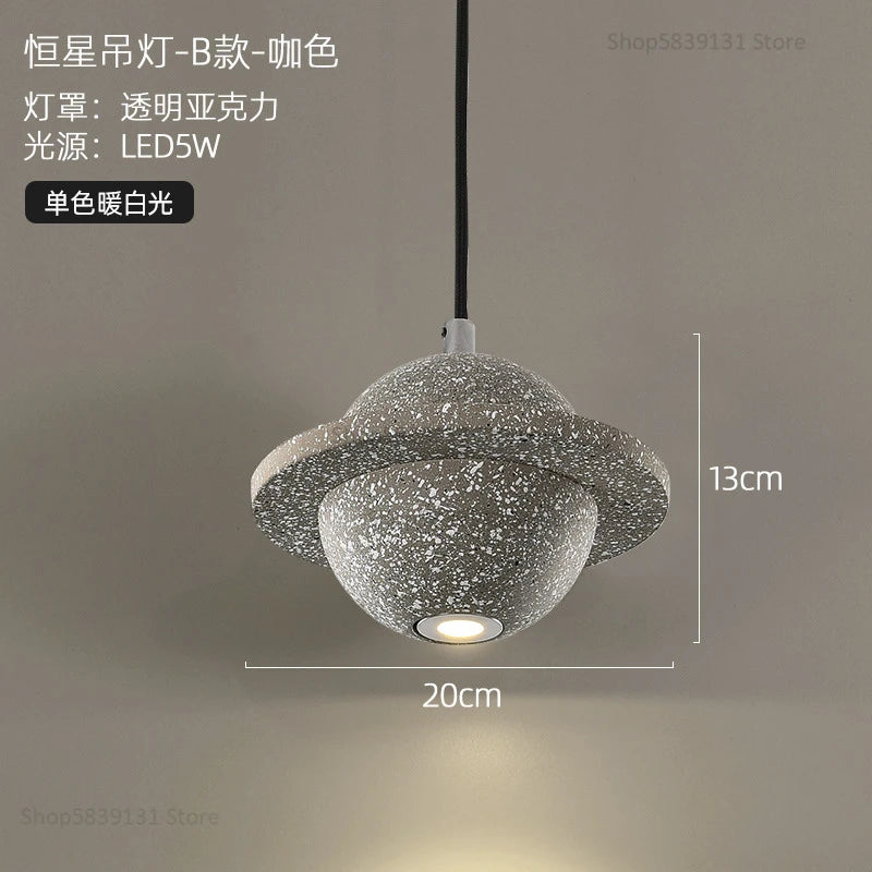 suspension modernes en ciment led pour restaurant barre lumineuse - vue 16 sur 23