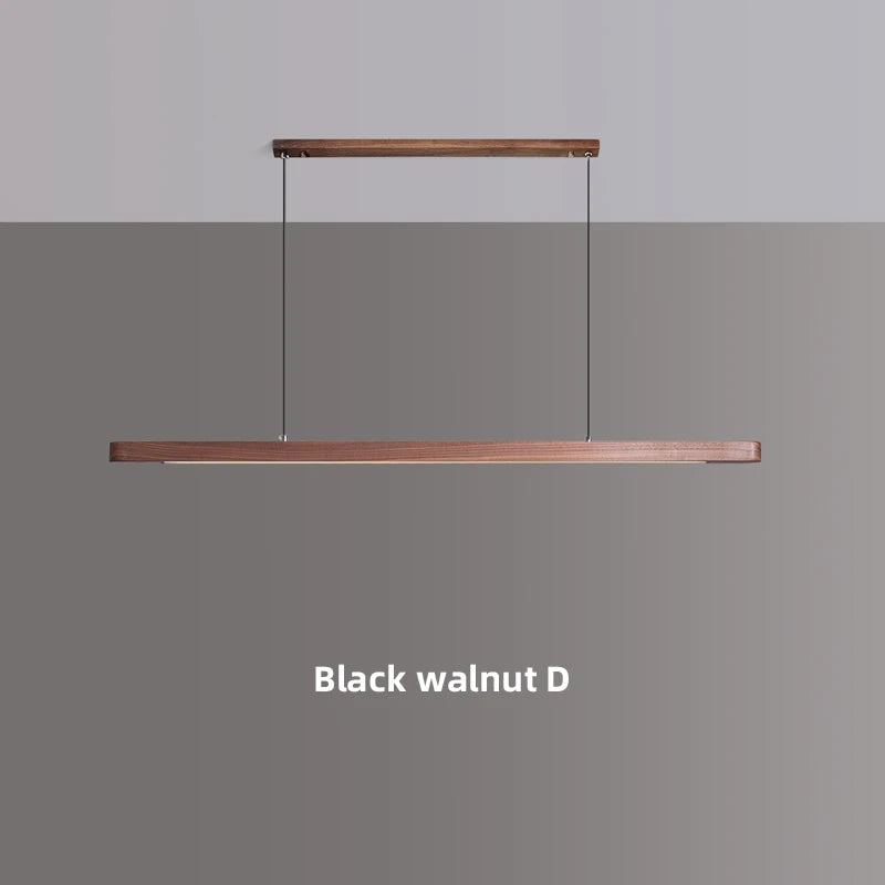 suspension en bois avec lumière led pour table à manger