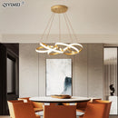 suspension plaqué or avec lumière led pour éclairage intérieur