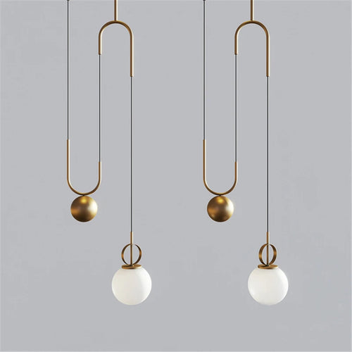 suspension moderne en verre design créatif ajustable pour divers espaces - vue 3 sur 7