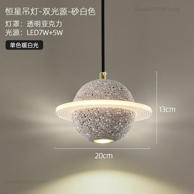 suspension modernes en ciment led pour restaurant barre lumineuse - vue 15 sur 23