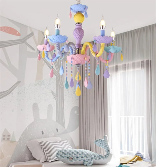 lustre suspendu en cristal pour décoration moderne et festive - vue 5 sur 6