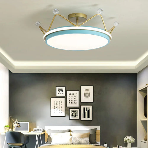 suspension pour enfants couronne leds moderne winfordo - vue 4 sur 12
