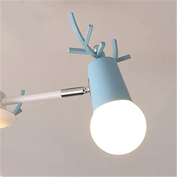 lustre en bois nordique led macaron pour chambre d'enfant